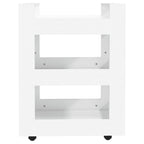 Carrito de cocina madera contrachapada blanco 60x45x80 cm