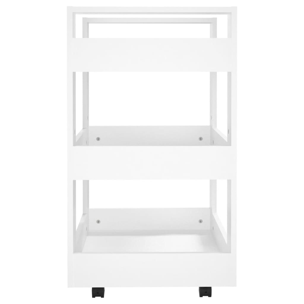 Carrito de cocina madera contrachapada blanco 60x45x80 cm