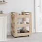 Carrito de cocina madera contrachapada blanco 60x45x80 cm