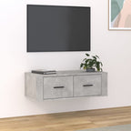 Mueble de TV colgante madera blanco brillante 80x36x25 cm