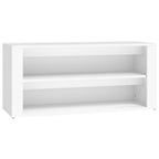 Zapatero de madera contrachapada blanco 100x35x45 cm