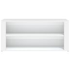 Zapatero de madera contrachapada blanco 100x35x45 cm