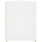 Zapatero de madera contrachapada blanco 100x35x45 cm