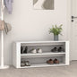 Zapatero de madera contrachapada blanco 100x35x45 cm