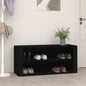 Zapatero de madera contrachapada blanco 100x35x45 cm