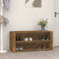 Zapatero de madera contrachapada blanco 100x35x45 cm