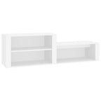 Mueble zapatero madera contrachapada blanco 150x35x45 cm