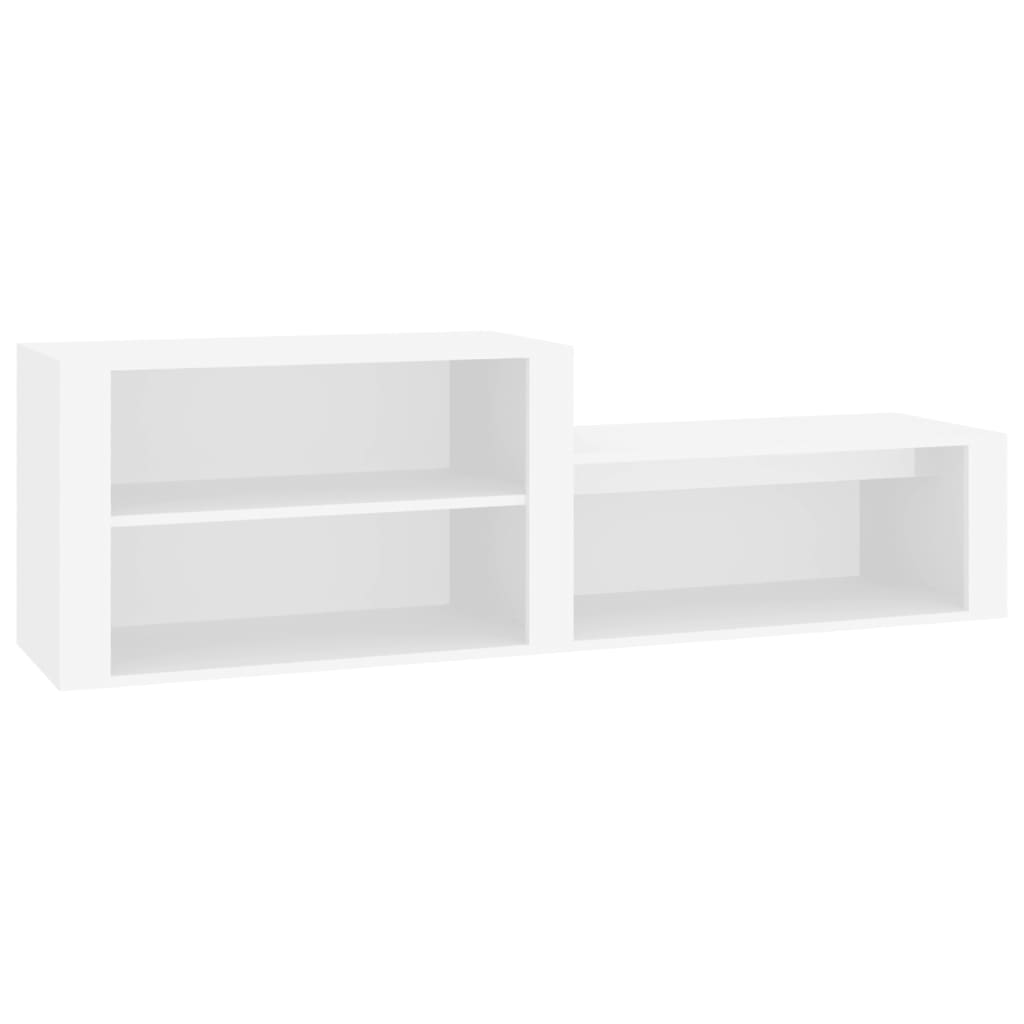 Mueble zapatero madera contrachapada blanco 150x35x45 cm