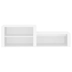 Mueble zapatero madera contrachapada blanco 150x35x45 cm