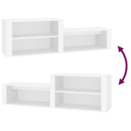 Mueble zapatero madera contrachapada blanco 150x35x45 cm