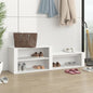 Mueble zapatero madera contrachapada blanco 150x35x45 cm