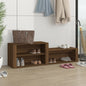 Mueble zapatero madera contrachapada blanco 150x35x45 cm