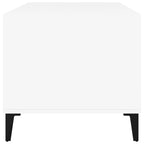 Mesa de centro madera contrachapada blanca 90x49x45 cm