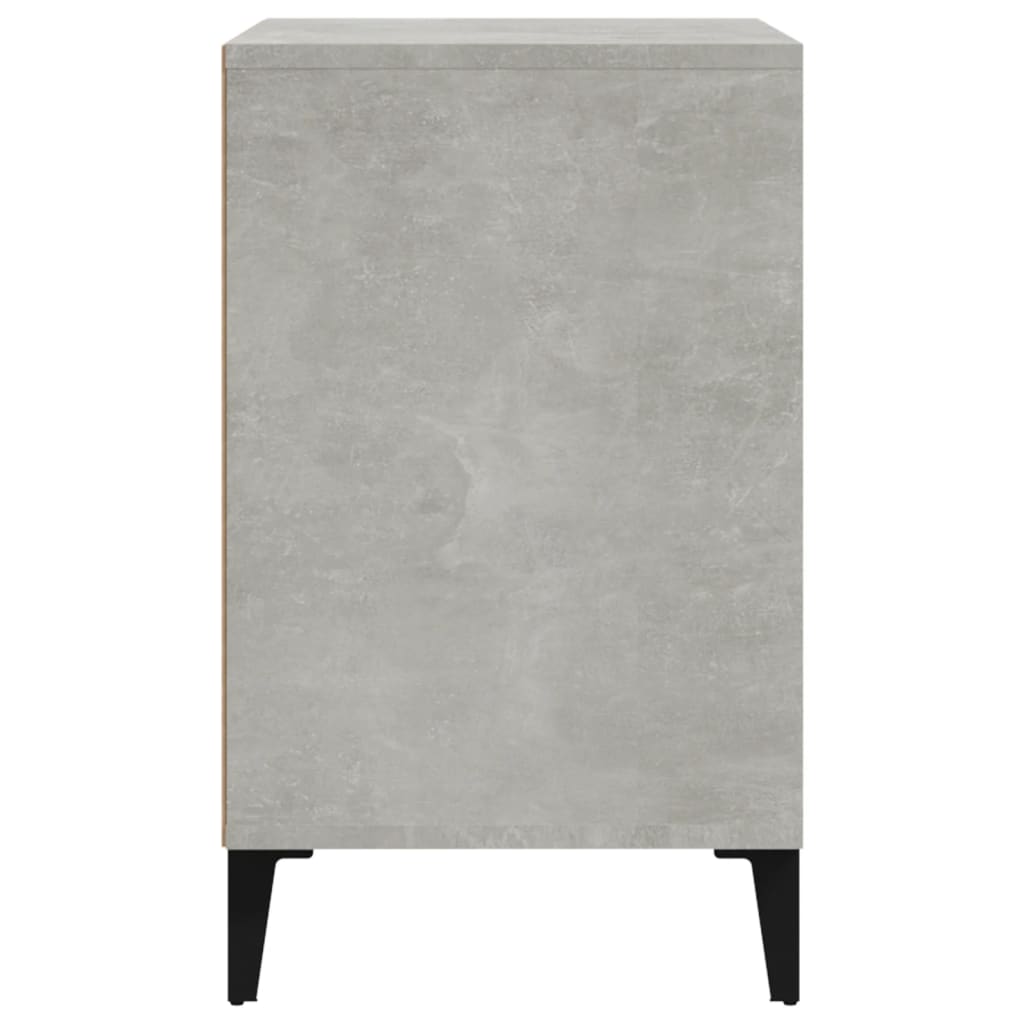 Mueble zapatero madera contrachapada gris hormigón 102x36x60 cm