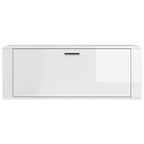 Zapatero pared contrachapada blanco brillo 100x35x38 cm