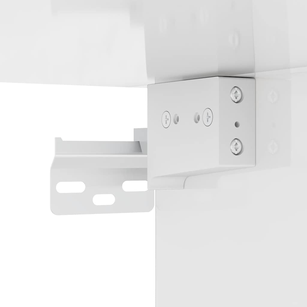 Zapatero pared contrachapada blanco brillo 100x35x38 cm