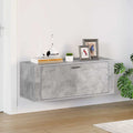 Zapatero pared contrachapada blanco brillo 100x35x38 cm