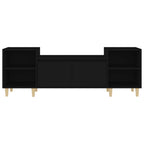 Mueble para TV madera contrachapada negro 160x35x55 cm