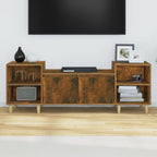 Mueble para TV madera contrachapada roble ahumado 160x35x55 cm