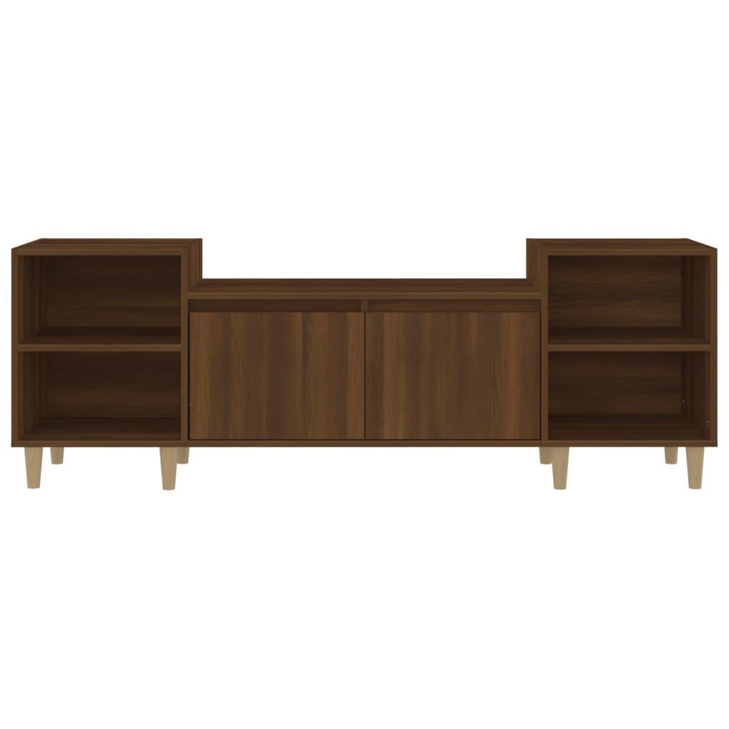 Mueble para TV madera contrachapada marrón roble 160x35x55 cm