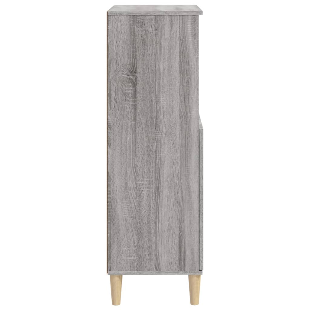 Aparador alto de madera contrachapada gris Sonoma 60x36x110 cm