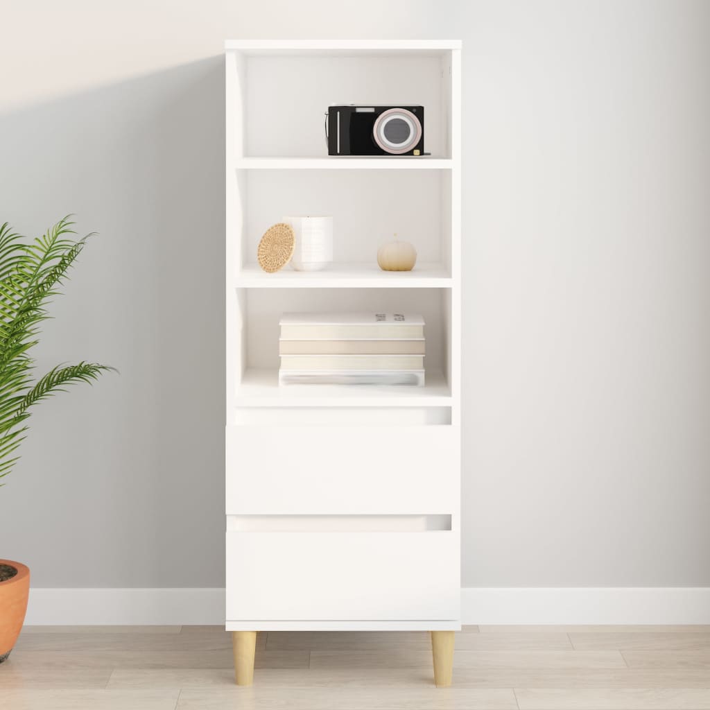 Aparador alto de madera contrachapada gris Sonoma 60x36x110 cm