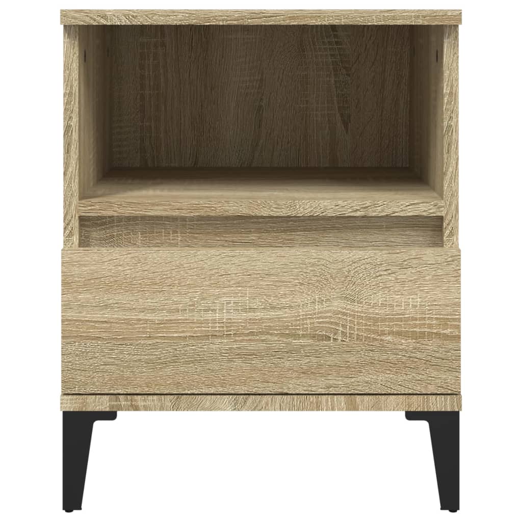 Mesita de noche roble Sonoma 40x35x50 cm