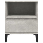 Mesitas de noche 2 unidades gris hormigón 40x35x50 cm