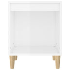 Mesitas de noche 2 unidades blanco brillante 40x35x50 cm