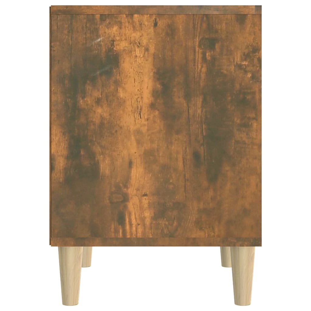 Mesita de noche roble ahumado 40x35x50 cm