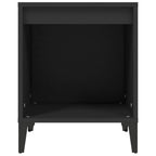 Mesita de noche negro 40x35x50 cm