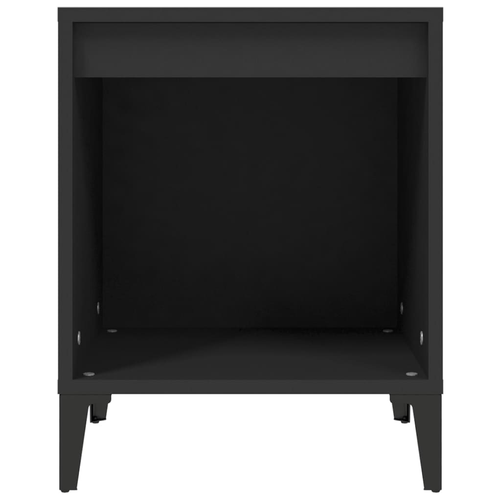 Mesita de noche negro 40x35x50 cm