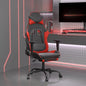 Silla gaming con masaje cuero sintético negro