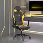 Silla gaming con masaje cuero sintético negro