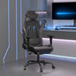 Silla gaming con masaje cuero sintético negro