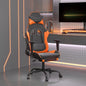 Silla gaming con masaje cuero sintético negro