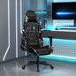 Silla gaming con masaje cuero sintético negro