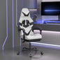 Silla gaming con masaje cuero sintético negro