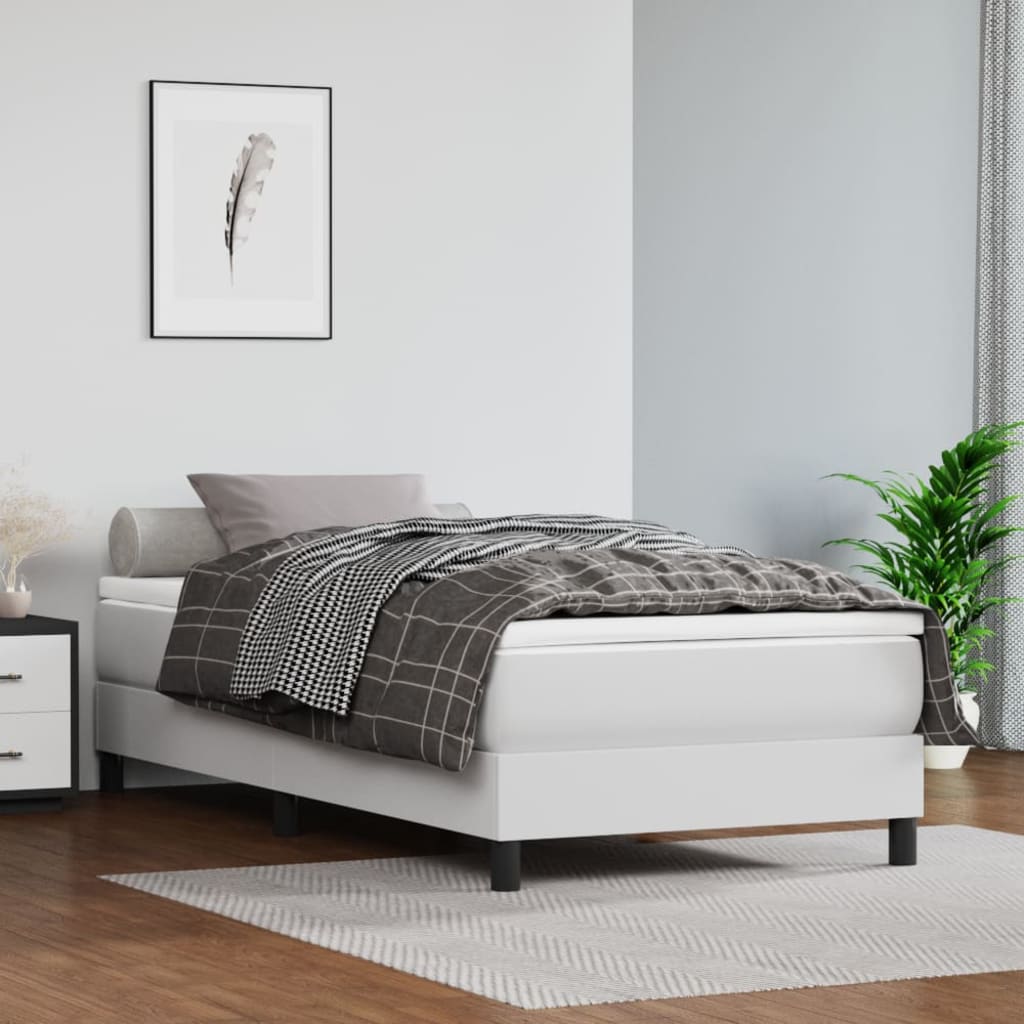 Cama sin colchón blanca 180x200 cm madera de ingeniería