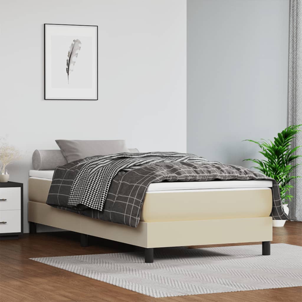 Cama sin colchón blanca 180x200 cm madera de ingeniería