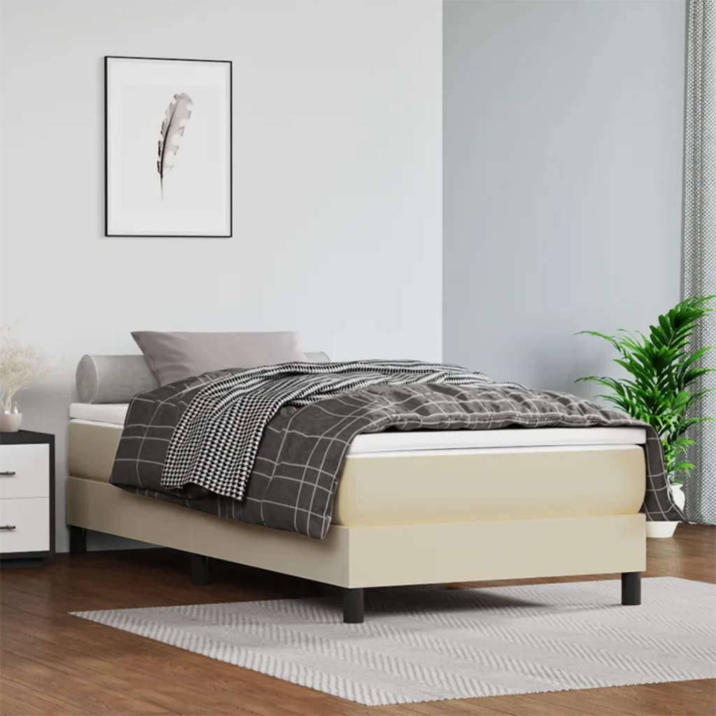 Cama sin colchón blanca 180x200 cm madera de ingeniería