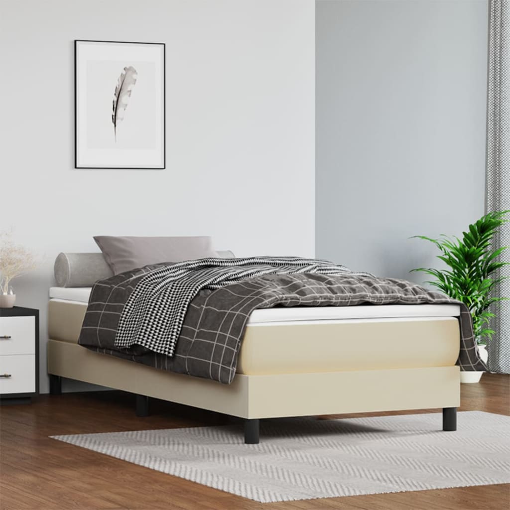 Cama sin colchón blanca 180x200 cm madera de ingeniería