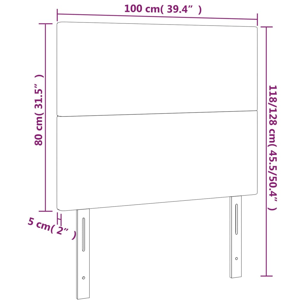 Cabecero Capuchino 100x5x118/128 cm Piel Sintética