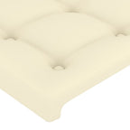 Cabeceros 2 unidades cuero sintético color crema 90x5x78/88cm