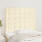 Cabeceiras 2 unidades couro sintético cor creme 90x5x78/88cm