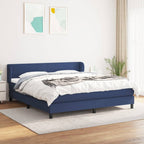 Cama box spring con colchón cuero sintético blanco 100x200 cm