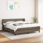 Cama box spring con colchón cuero sintético blanco 100x200 cm