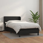 Cama box spring con colchón cuero sintético blanco 100x200 cm