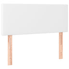 Cama box spring con colchón cuero sintético blanco 100x200 cm