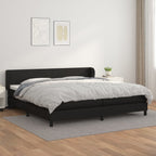 Cama box spring con colchón cuero sintético blanco 100x200 cm